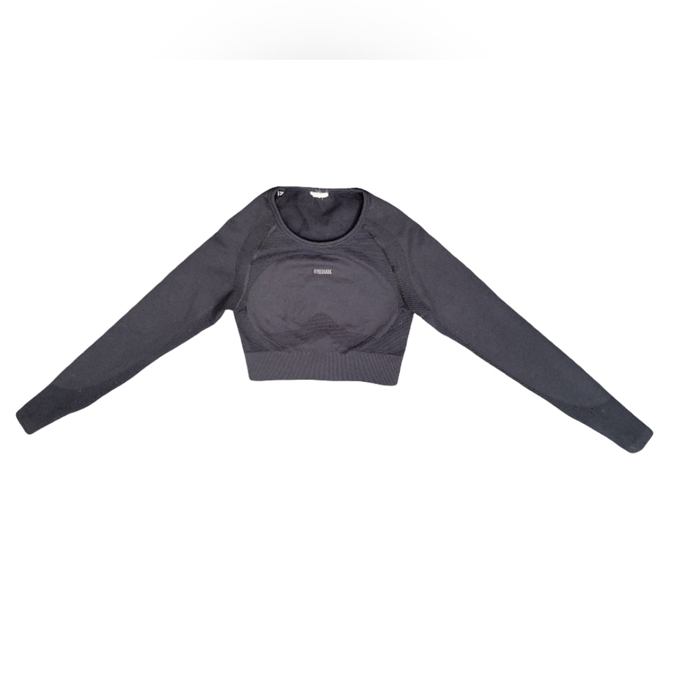 Gymshark Black Long Sleeve Top - Size Medium - Picture 2 of 8